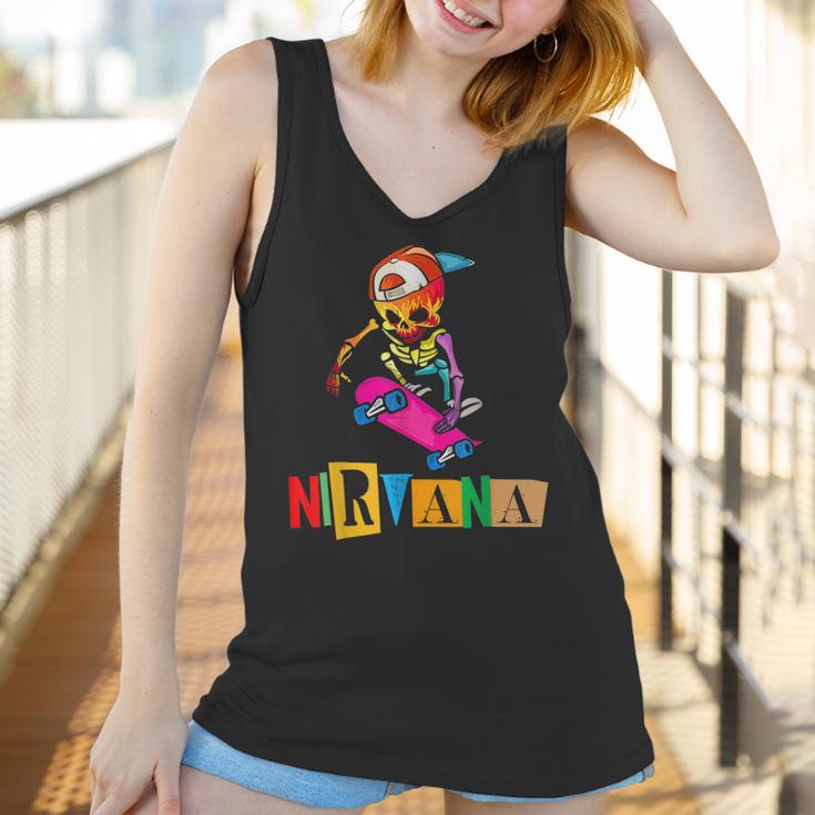 Nirvanas Skateboard Skelton Men Women T-Shirt Graphic Print Casual Unisex Tee Women Tank Top