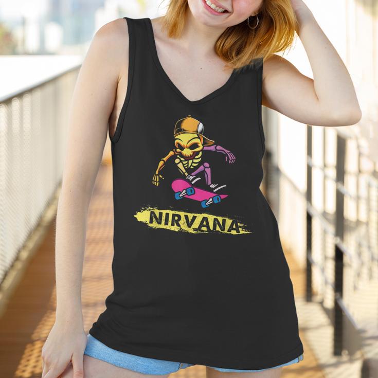 Nirvanas Skateboard Skelton V2 Men Women T-Shirt Graphic Print Casual Unisex Tee Women Tank Top