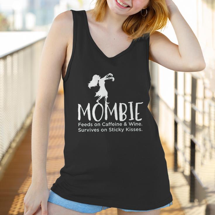 Noffish Women Mombie Feeds On Caffeine And Wine Women Tank Top