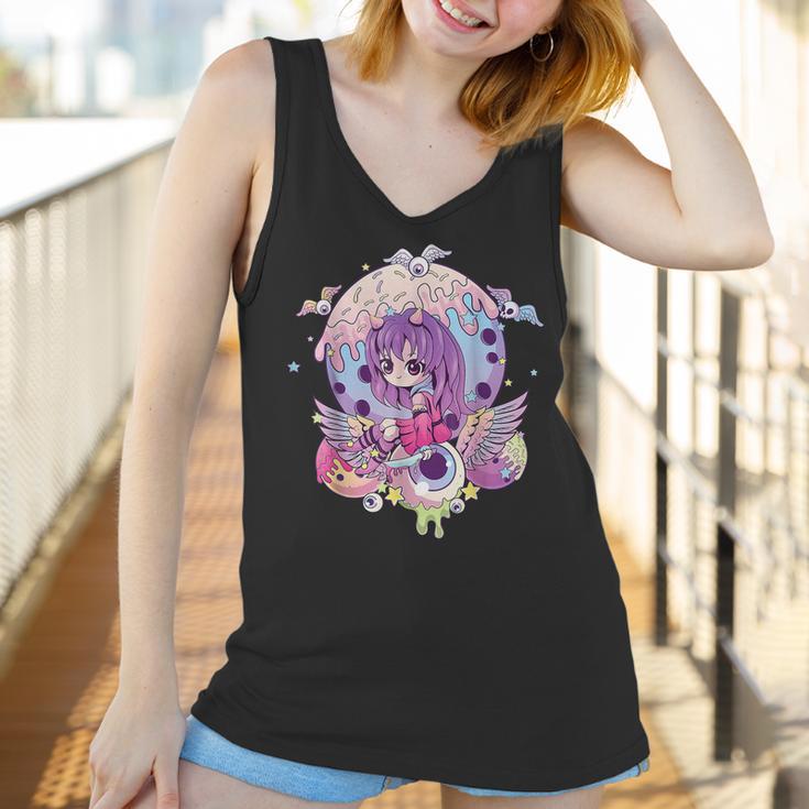 Pastel Goth Cute Creepy Witchy Girl Halloween Anime Girl Men Women T-Shirt Graphic Print Casual Unisex Tee Women Tank Top