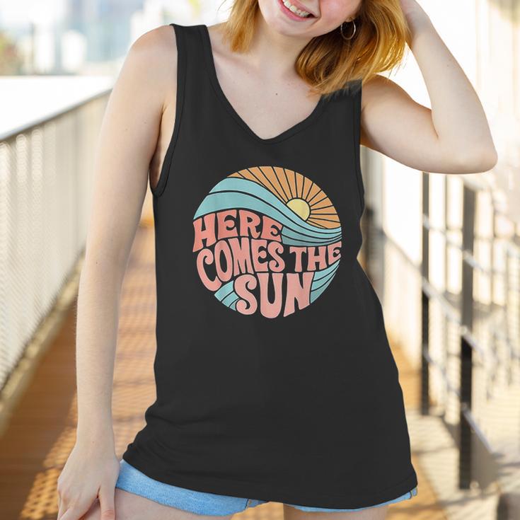 Pink Groovy Here Comes The Sun Classic For Women Men Women Tank Top