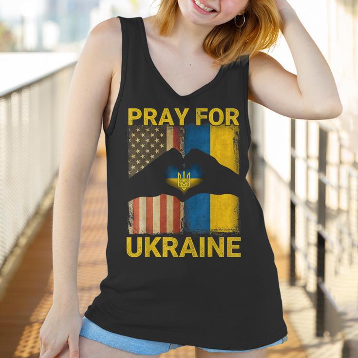 Pray For Ukraine Stand With Ukraine Ukrainian Flag Us Flag Men Women T-Shirt Graphic Print Casual Unisex Tee Women Tank Top