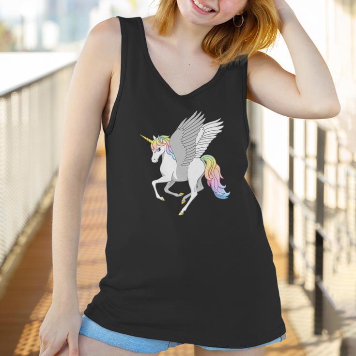 Pretty Flying Horse Rainbow Unicorn Pegasus Women Tank Top