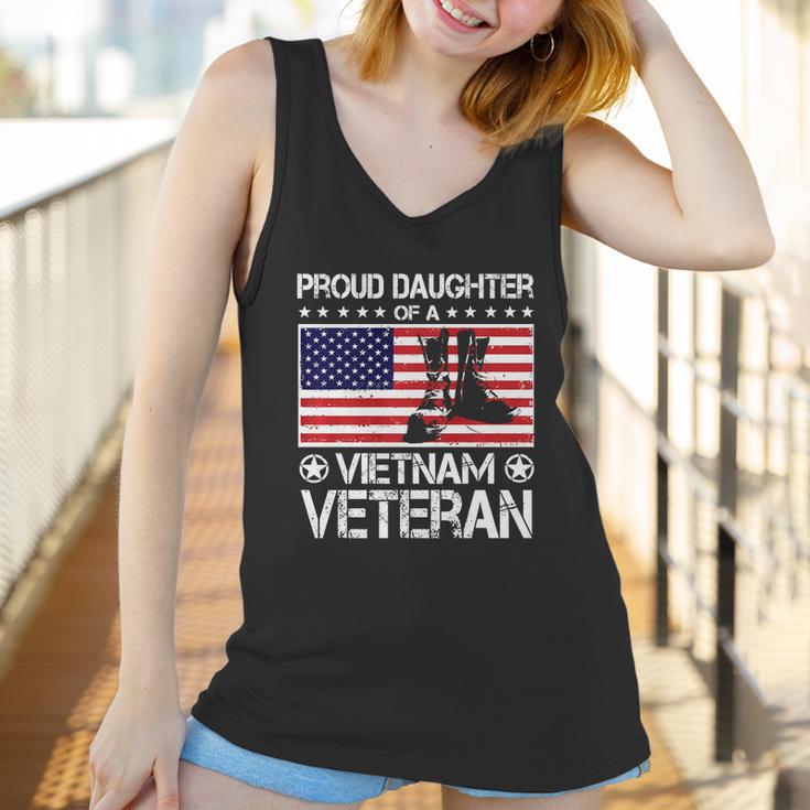 Proud Daughter Of Vietnam Veteran Us Flag Veteran Boots Graphic Design Printed Casual Daily Basic Women Tank Top