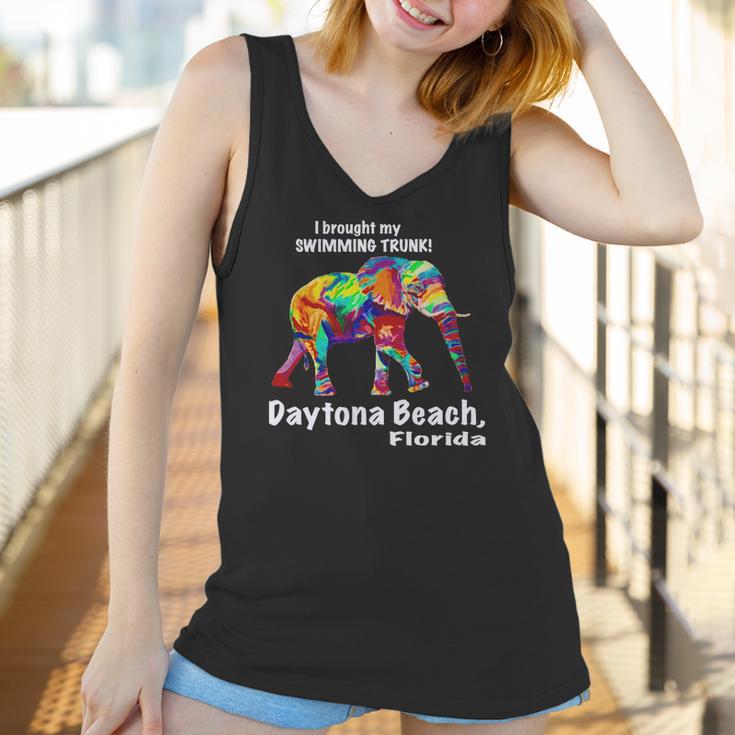 Rainbow Elephant Daytona Beach Florida Tee Women Tank Top