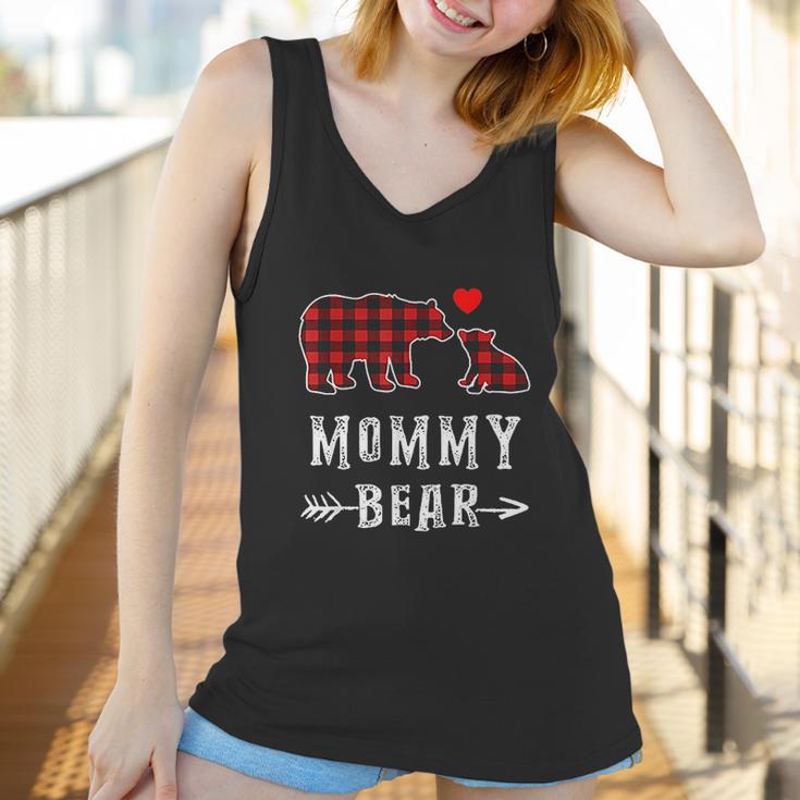 Red Plaid Mommy Bear One Cub Matching Buffalo Pajama Xmas Women Tank Top