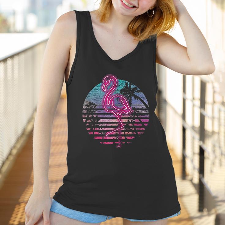 Retro Tropic Flamingo Women Tank Top