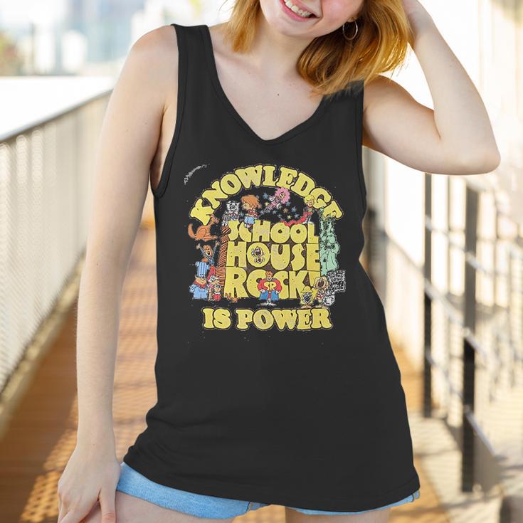 Ripple Junction Schoolhouse Rock Knowledge Is Power Logo Group Adult Women Tank Top