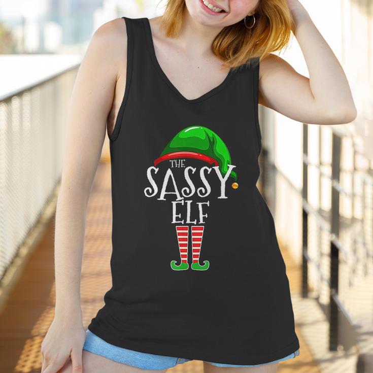 The Sassy Elf Family Matching Group Christmas Gift Funny Women Tank Top