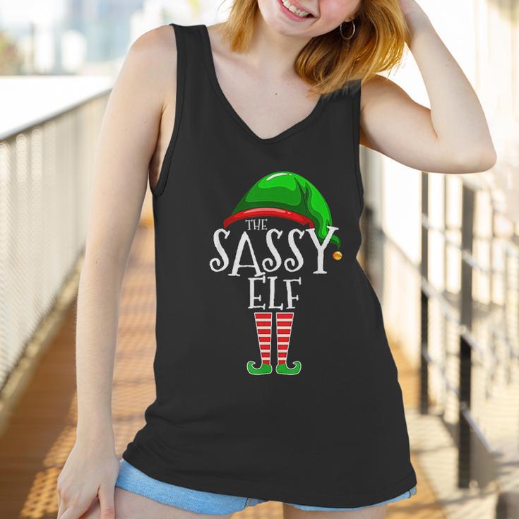 The Sassy Elf Family Matching Group Christmas Gift Funny Women Tank Top