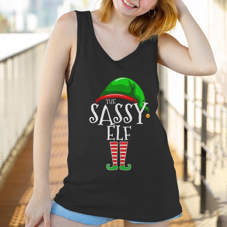 The Sassy Elf Family Matching Group Christmas Gift Funny Women Tank Top