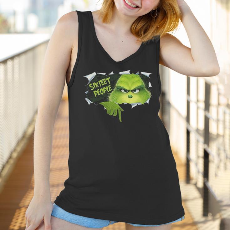 Six Feet People Grinch Funny Xmas Christmas Women Tank Top