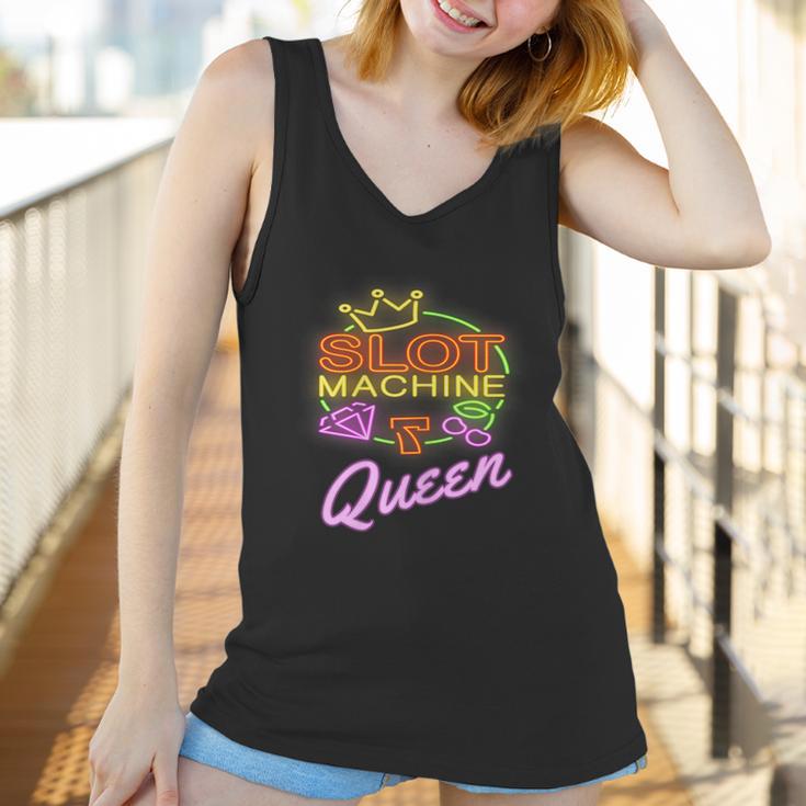 Womens Slot Machine Queen Casino Funny Gambling Women Tank Top