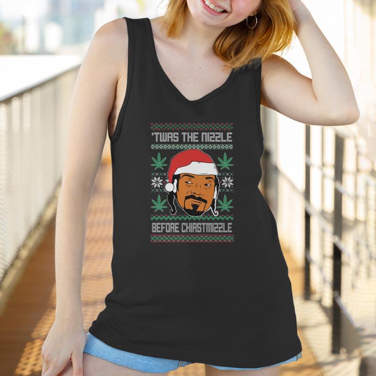 Snoop Dogg Weed Twas The Nizzle Before Christmizzle Ugly Christmas Sweater Women Tank Top