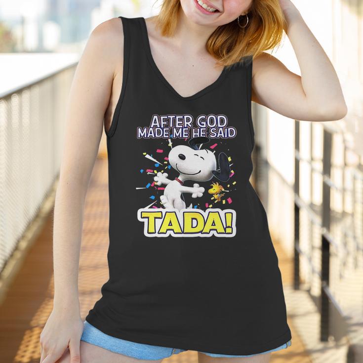 Snoopy After God Made Me Said Tada Women Tank Top