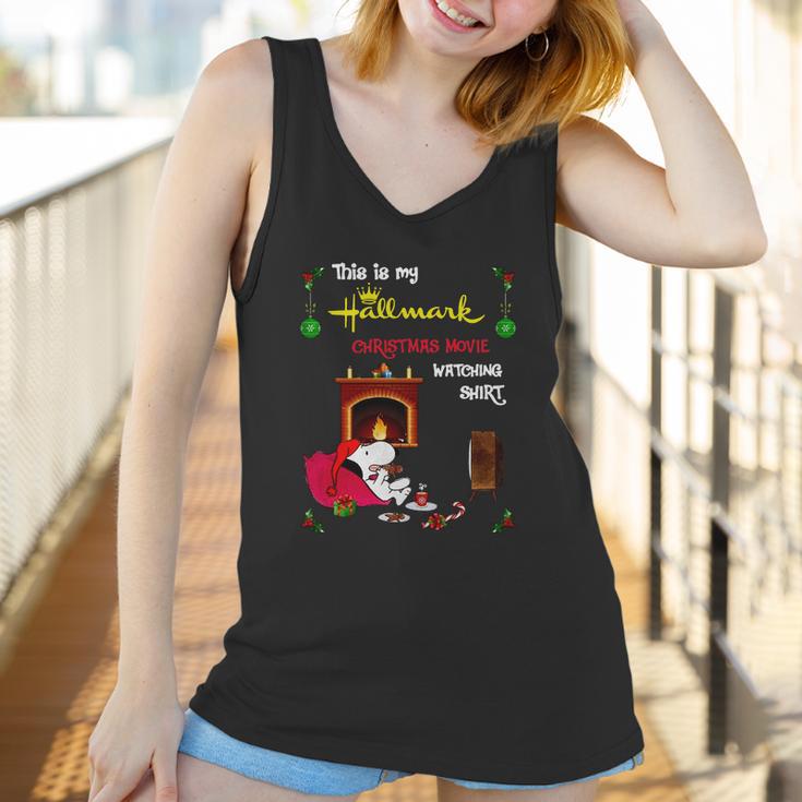 Snoopy This Is My Hallmark Christmas Movie Watching Shirt Women Tank Top