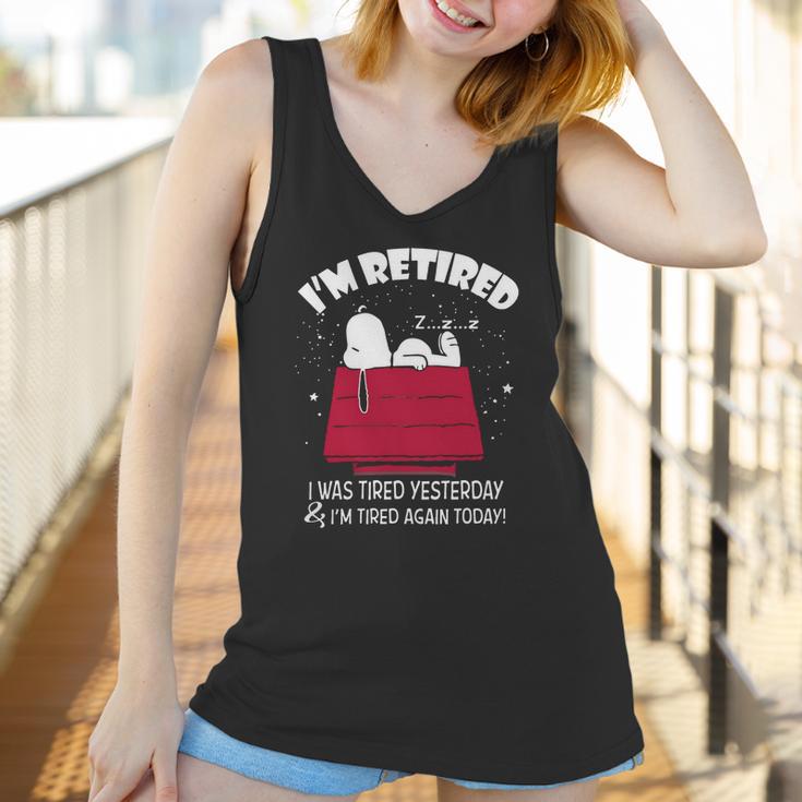 Snoopy Im Retired I Was Tired Yesterday Shirt Hoodie Tank Top Women Tank Top