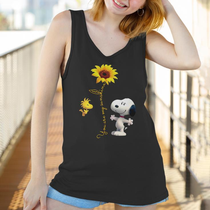 Snoopy And Woodstock You Are My Sunshine Sunflower Women Tank Top
