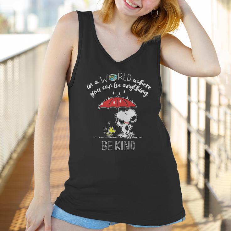 Snoopy In A World Where You Can Be Anything Be Kind Women Tank Top