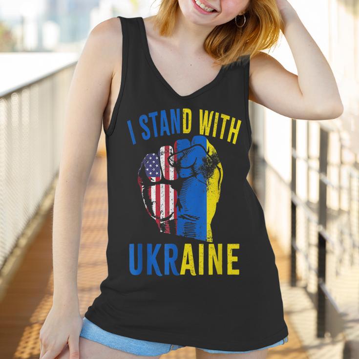 I Stand With Ukraine Flag American Flag Support Ukraine Men Women T-Shirt Graphic Print Casual Unisex Tee Women Tank Top