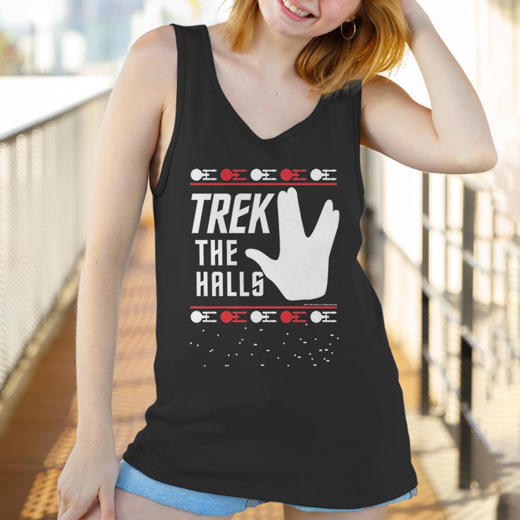 Star Trek Christmas Trek The Halls Ugly Apparel Women Tank Top