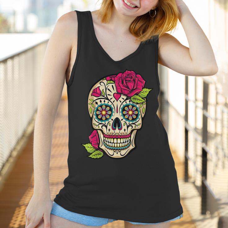 Sugar Skull Flower Crown Day Of The Dead Halloween Men Women T-Shirt Graphic Print Casual Unisex Tee Women Tank Top