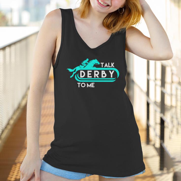 Talk Derby To Me Funny Derby For 2018 Race Horse Aqua Women Tank Top