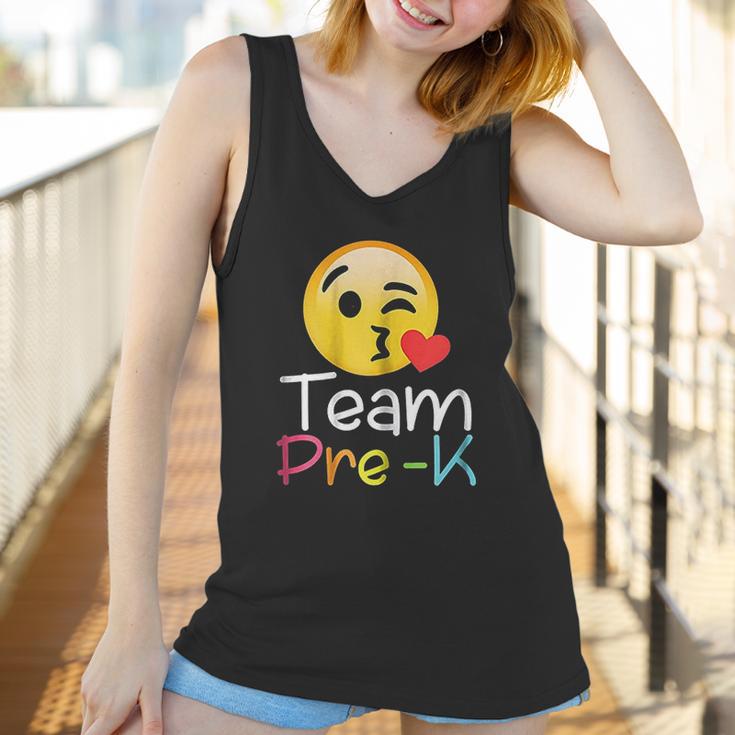 Team Prek Teacher Emoji Hearts Love Back To School Women Tank Top