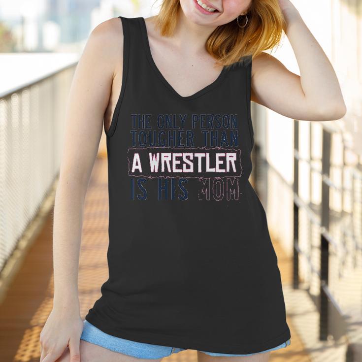 Tougher Than A Wrestler Mom Wrestling S By Chalktalk Sports Women Tank Top