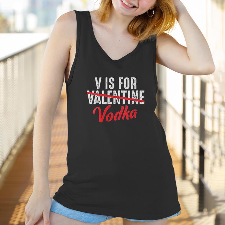 V Is For Valentine Slash Vodka Funny Vodka Lover Women Tank Top