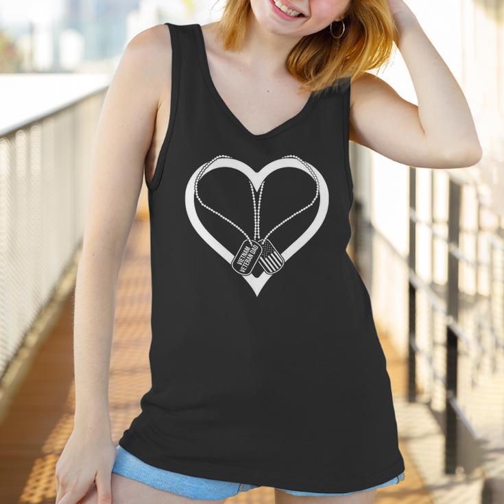 Vietnam War Veteran Daughter Son Heart Military Soldier Vet Women Tank Top