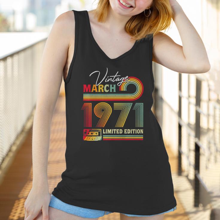 Vintage March 1971 50Th Birthday Gifts Cassette Tape Retro Women Tank Top