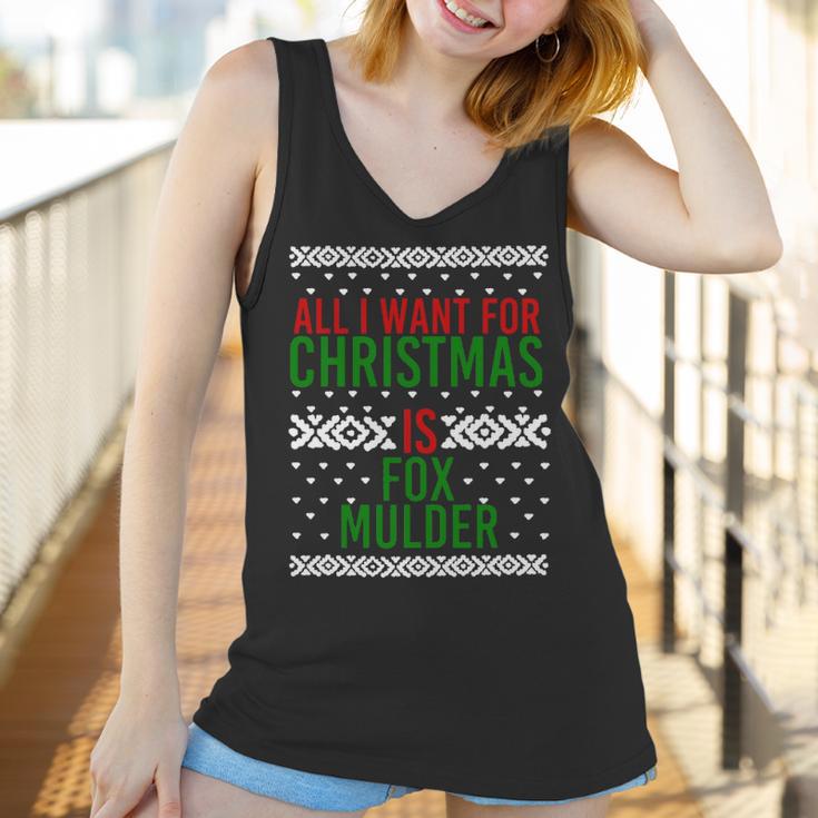 All I Want For Christmas Fox Mulder Fitted ScoopWomen Tank Top