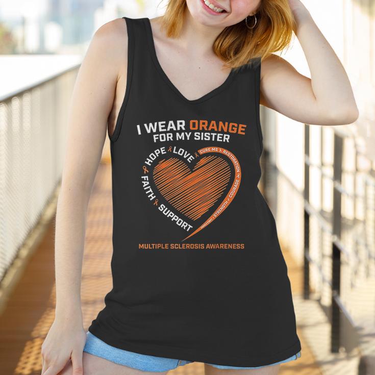 I Wear Orange For My Sister Ms Multiple Sclerosis Awareness Women Tank Top