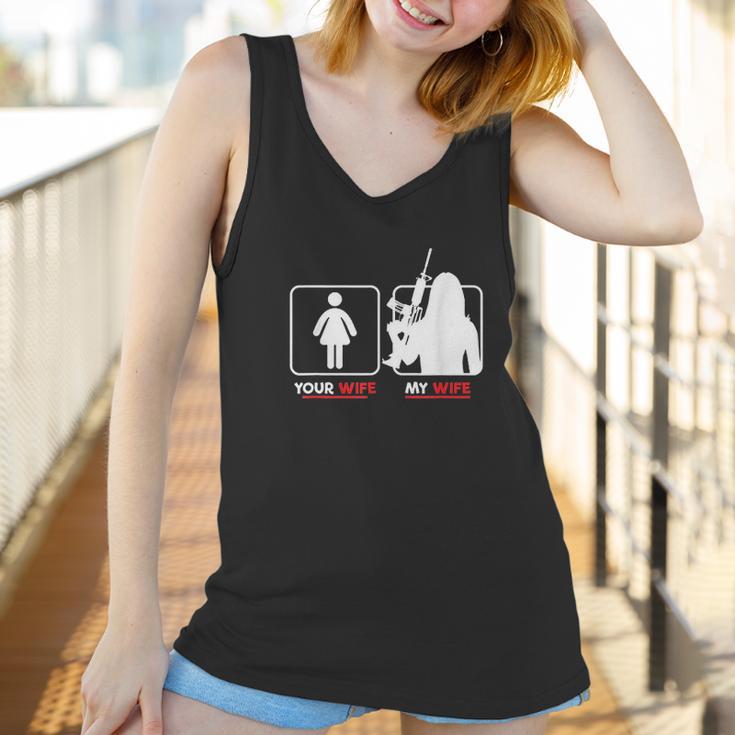 Your Wife My Wife With Riffle Weapon Women Tank Top