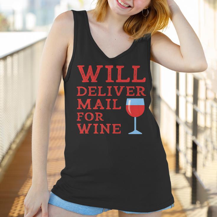 Will Deliver Mail For Wine Postal Mailwoman Postwoman Women Tank Top