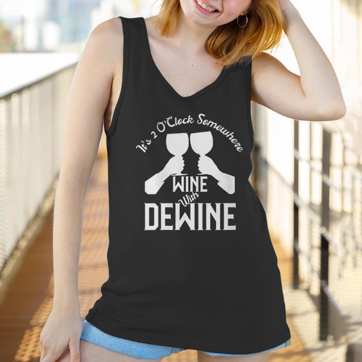 Wine With Dewine Its 2 Oclock Somewhere Women Tank Top