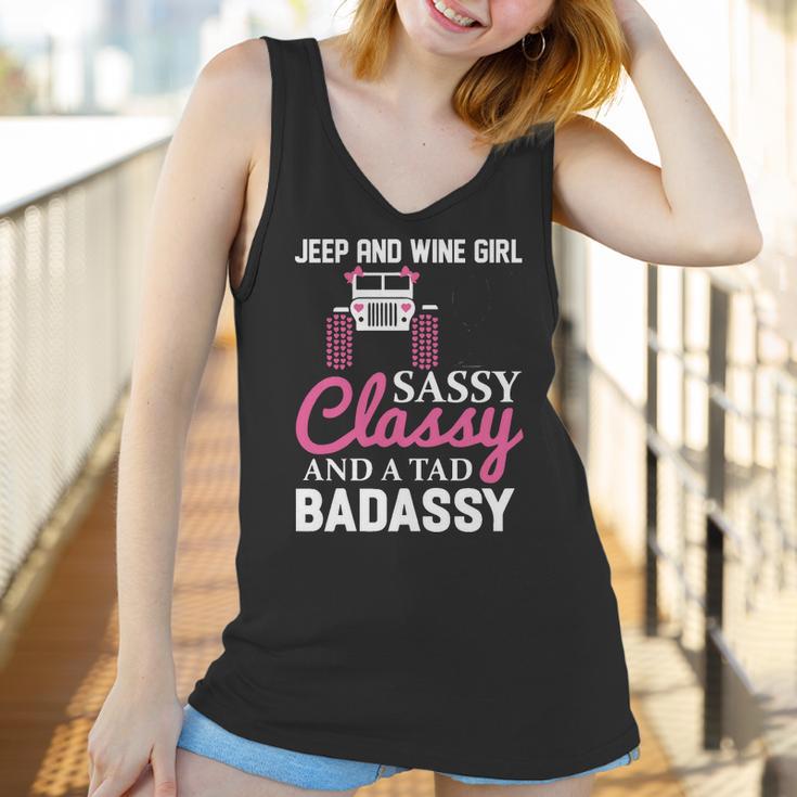 Wine Jeep And Wine Girl Sassy Classy Women Tank Top