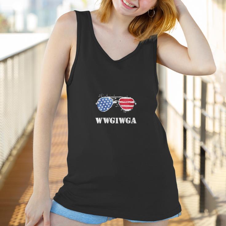 Womens Wwg1wga Qanon Wwg1wga For Q Patriot Q Anon Shirt Women Tank Top