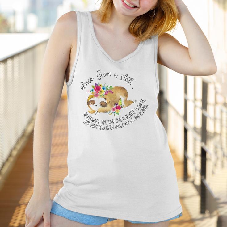 Advice From A Sloth Graphic Women Tank Top