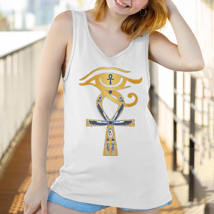 Ancient Egypt God Eye Of Horus Ankh Egyptian Symbol Women Tank Top