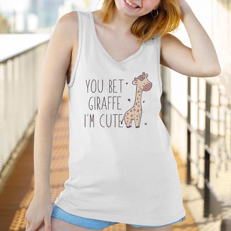 You Bet Giraffe Im Cute Sassy Women Tank Top