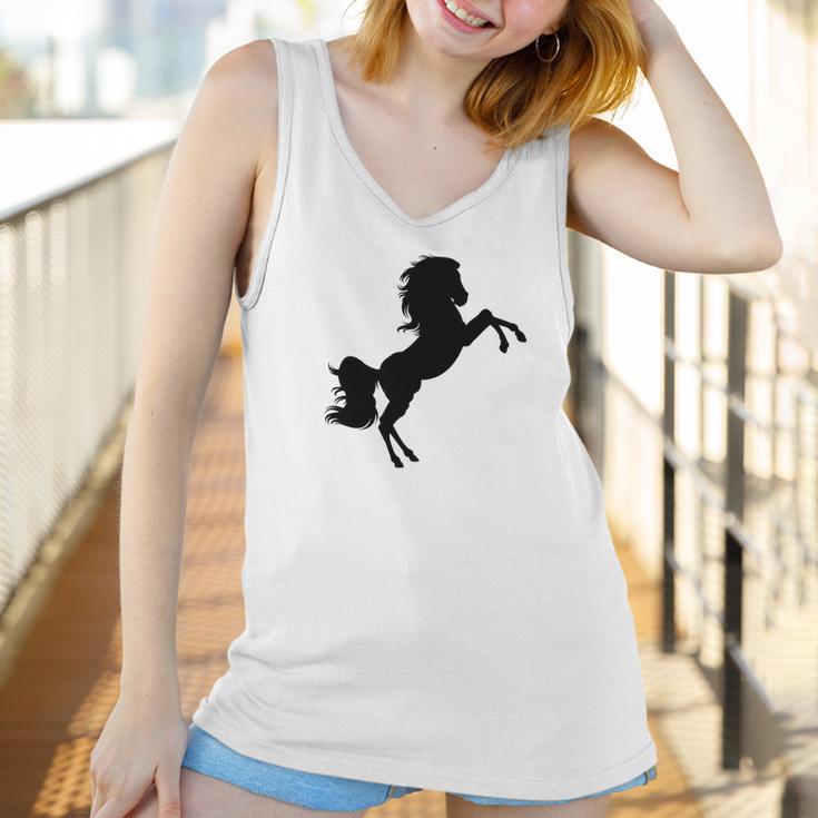 Black Stallion Horse Silhouette Riding Love Women Tank Top