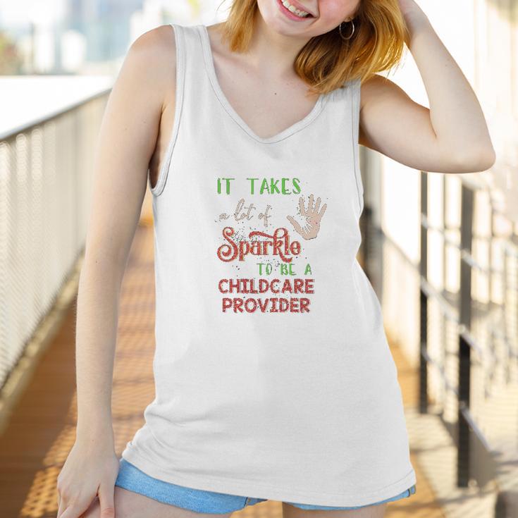 Christmas It Takes A Lot Of Sparkle To Be A Childcare Provider Women Tank Top