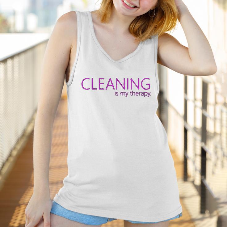 Cleaning Is My Therapy Neat Freak Proud Stay At Home Mom Women Tank Top