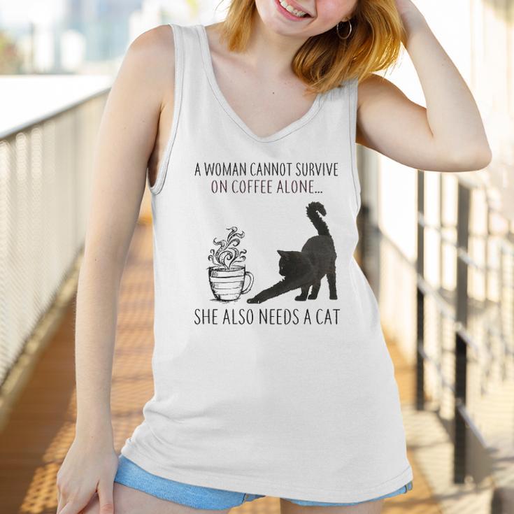 Coffee And Cat Lover She Also Needs A Cat New 2022 Gift Women Tank Top