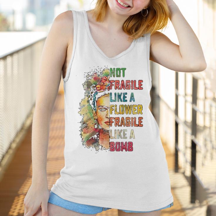 Frida Kahlo Not Fragile Like A Flower Fragile Like A Bomb Women Tank Top