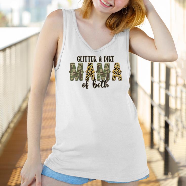 Glitter And Dirt Mom Of Both Leopard And Camo Mama Of Both Women Tank Top