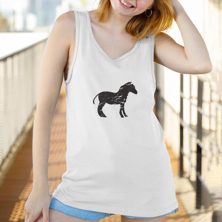 Horse Stallion Or Young Colt Vintage Distressed Women Tank Top