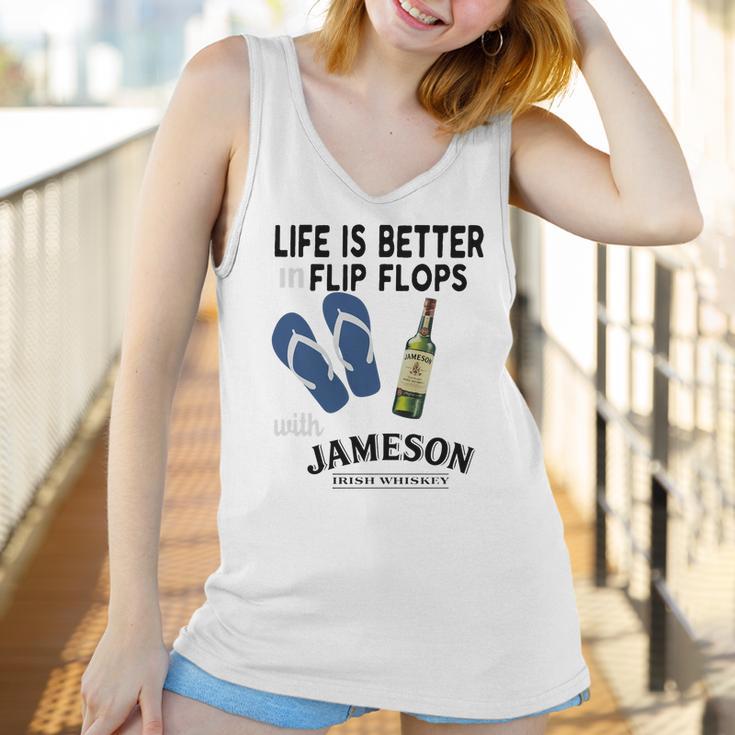 Life Is Better In Flip Flops With Jameson Irish Whiskey Women Tank Top